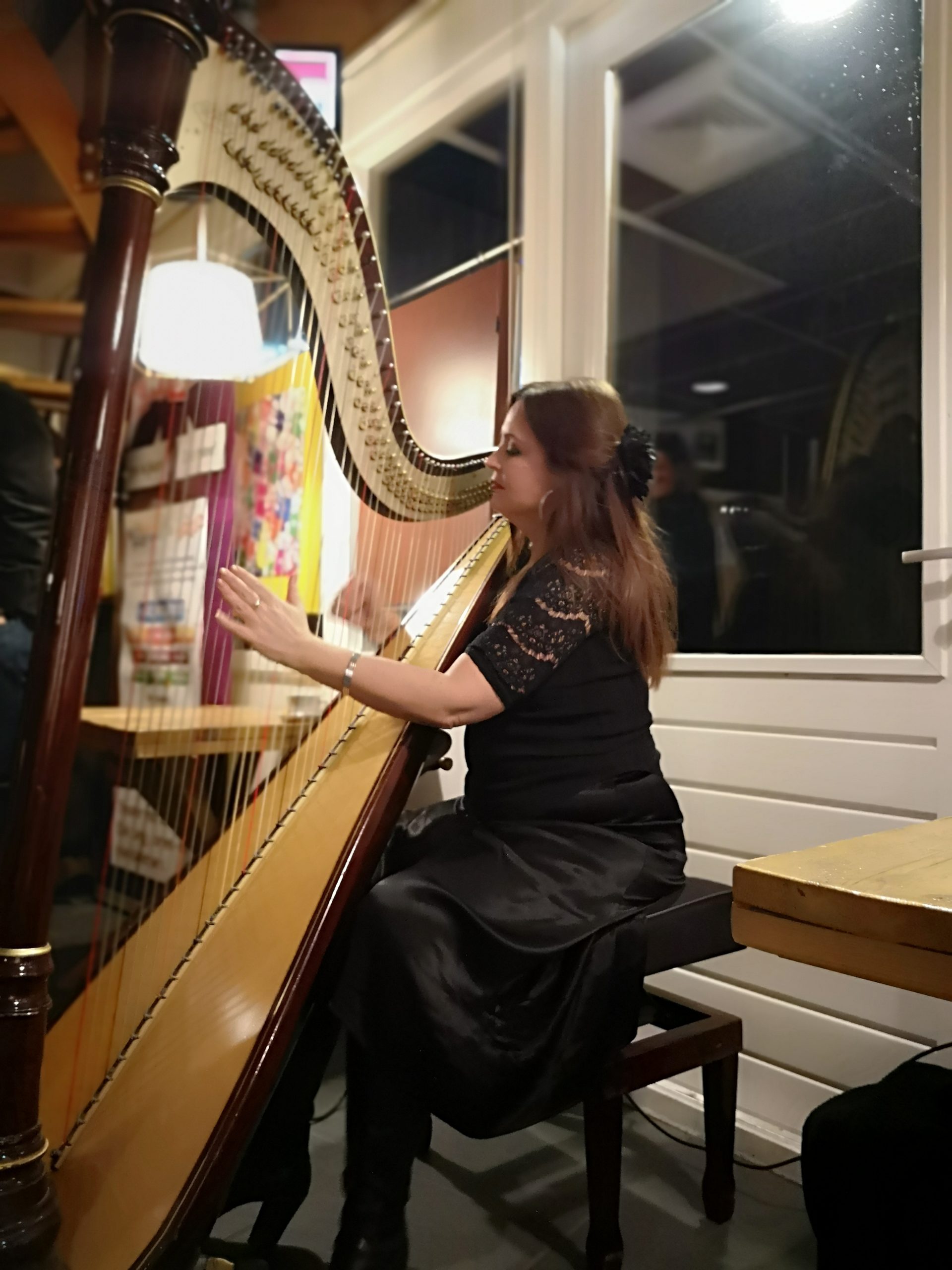 Harpiste Petra Rosa Vlasman